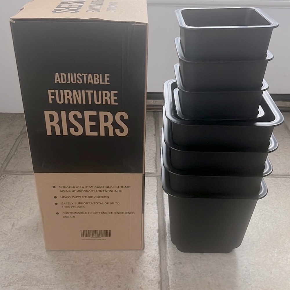 Adjustable Furniture Risers never used perfect condition